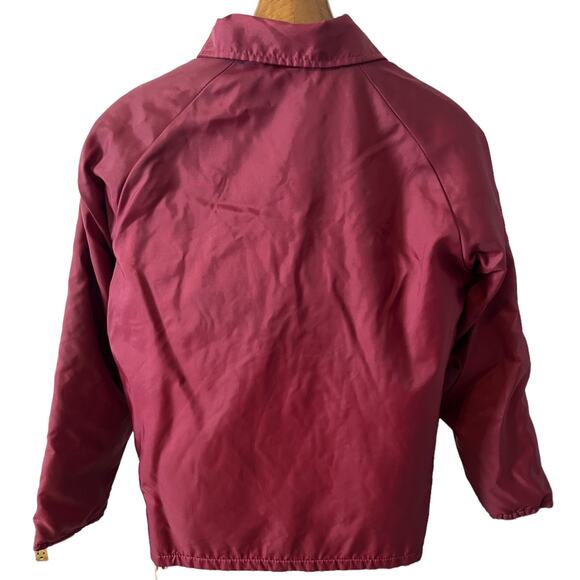 Vintage Dee Cee Rappers Men’s Nylon Jacket Maroon Lined Size Medium USA Made! - Picture 3 of 5